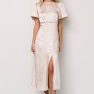 Sugar lips Allie Satin Midi dress champagne